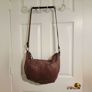 Y2K Lucky Brand Brown Leather Crossbody Bag